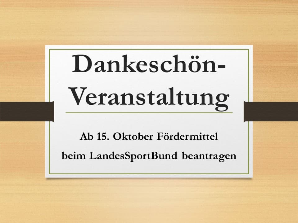 Dankeschön-Veranstaltungen in Eurem Verein